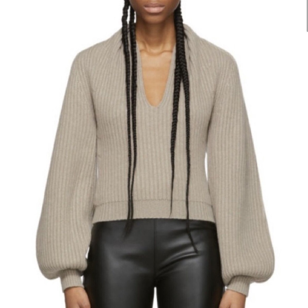 Alexander Wang Wool Cashmere Blend Brown Sweater Size XS